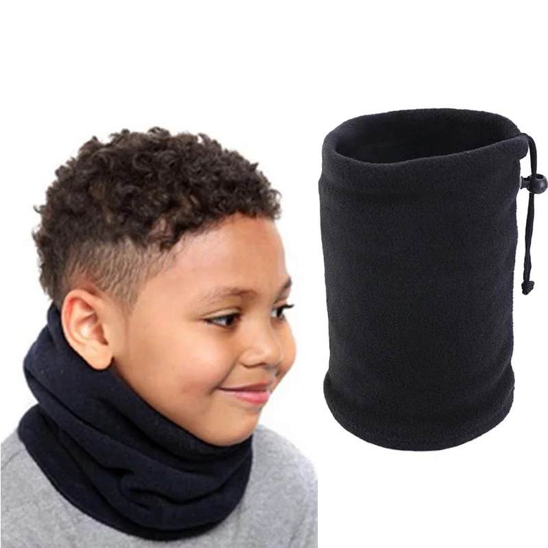 Tube Style Winter Kids Children Scarves Bandana Headwear Adjustable Drawstring Scarf Multifunctional Warm Neck Cover Ear Warmer