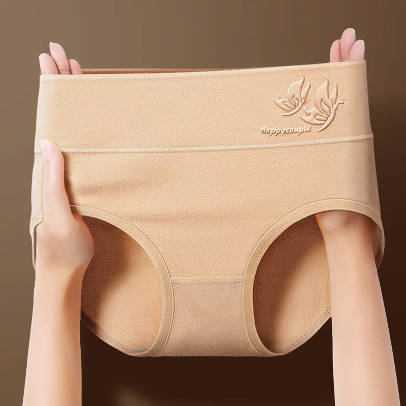 

1pcs Cotton Brief Women's Plus Size Panties Girls High Waist Underwears Females Comfortable Sexy Underpants Lady Solid Lingeries