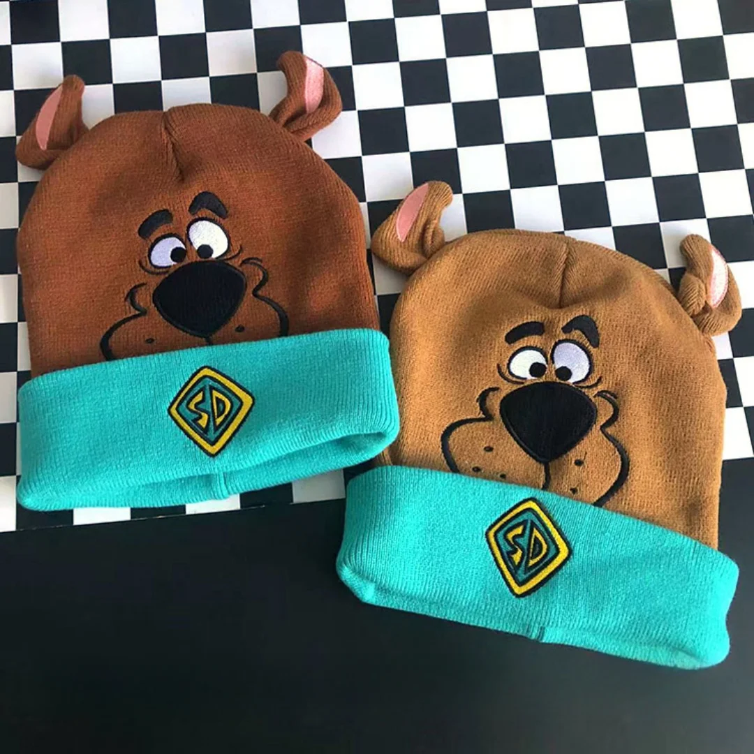 Scooby Doo Character Peripheral Hats Embroidered Knitted Hats Cold Hats Winter Dog Kawaii Style Hats