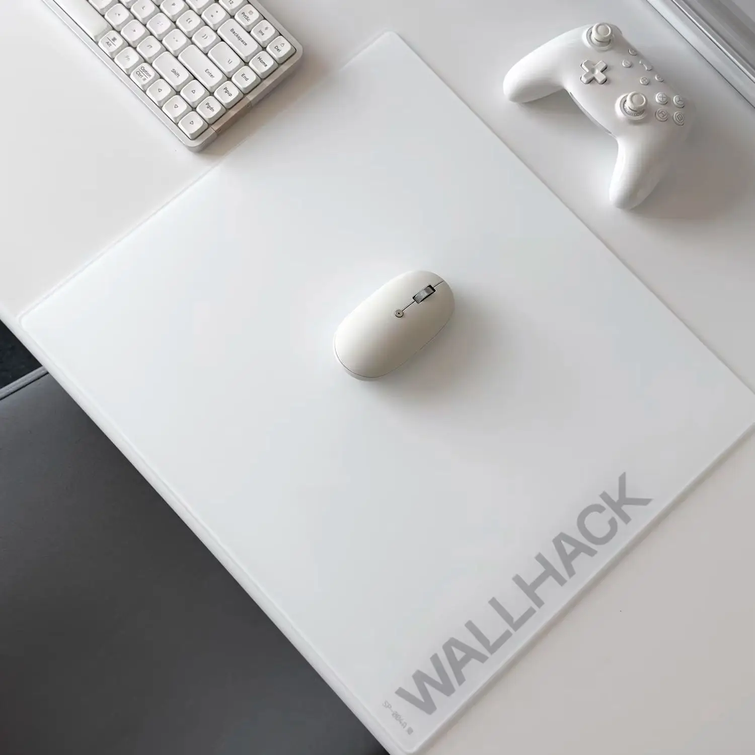 FOR W-WALLHACK Glass Gaming Mouse Pad Smooth Frosted Surface Desk Mat Tempered Upgrade FPS Office Mousepad Gaming Esports User