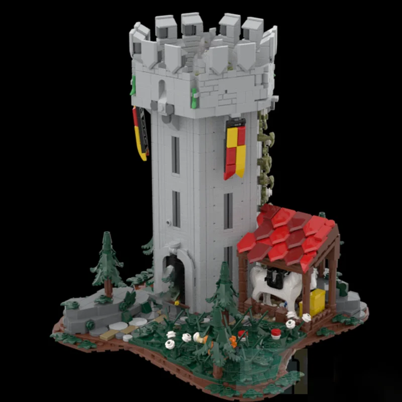 Medieval Castle Model Moc Building Bricks Modular The Lone Tower Technology Blocks Christmas DIY Toy Fortress Construction Gifts