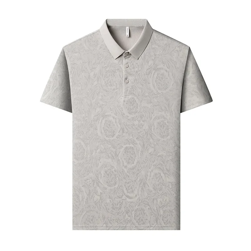 New Men's Business Casual Short Sleeved Shirt Solid Color Polo Shirt Fashionable Breathable Comfortable Versatile Top image 5