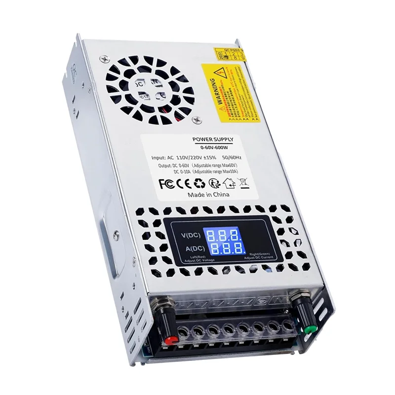 

ABVG-60V Adjustable Dc Power Supply 600W,Switching Power Supply AC 110V/220V To DC 0-60V DC Converter For 3D Printer,Dimmable