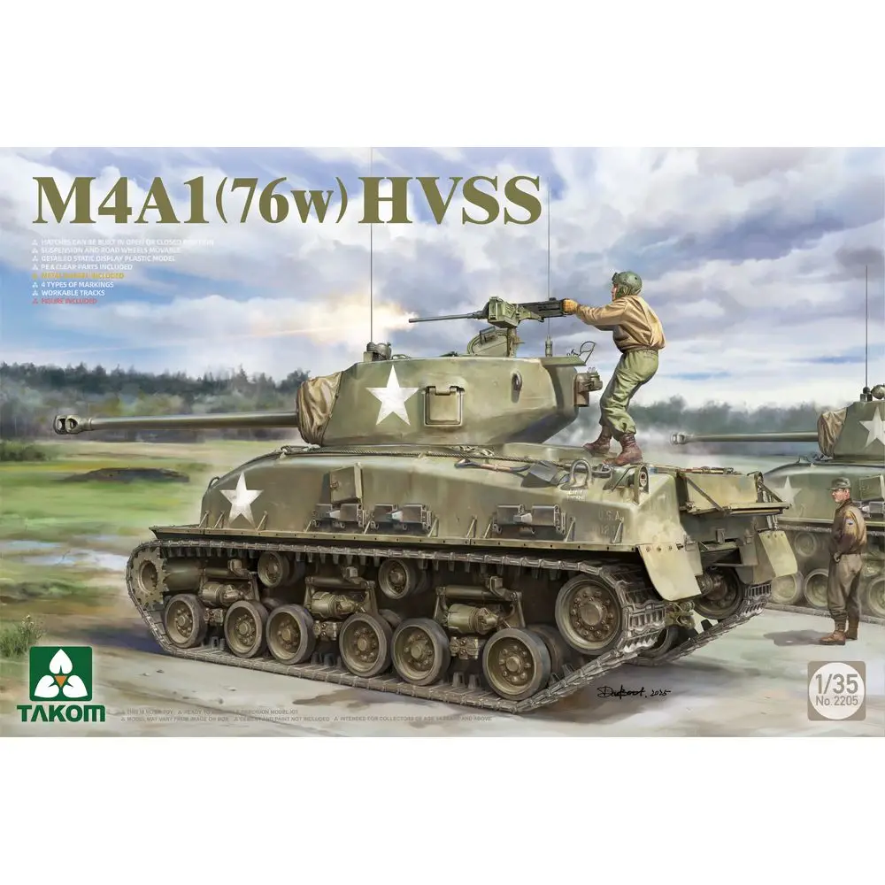

TAKOM 2205 1/35 M4A1 (76 Вт) HVSS — комплект масштабной модели