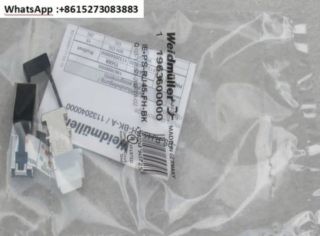 Weidmuller konektor kabel Ethernet IE-PS-RJ45-FH-BK 1963600000