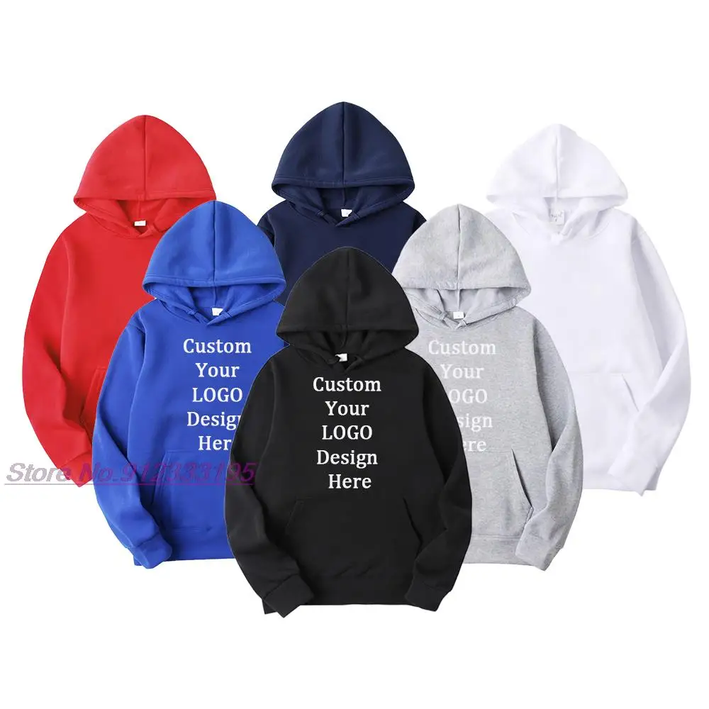 

Custom Hoodies Mens Logo Text Photo Hoodie Men Women Personalized Customize Sweatshirts Polluver Customization Dropshipping