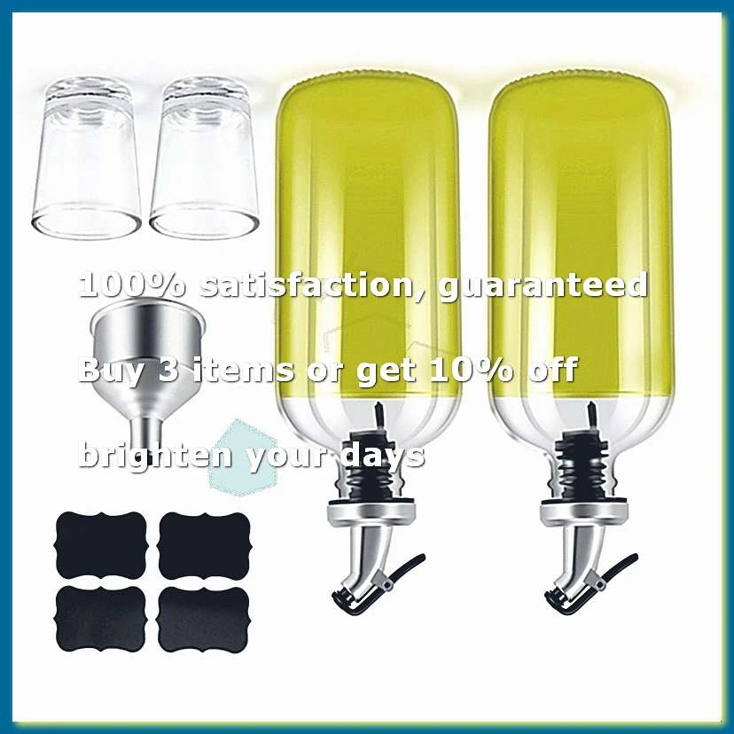 ●16Oz Glass Mouthwash Dispenser with Pour Spout Funnel and Labels Reusable Mouthwash Bottles Container