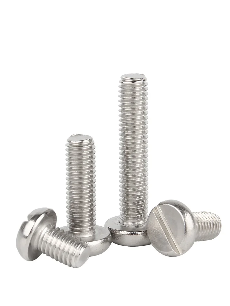 M1.6 M2 M2.5 M3 M4 M5 M6 M8 M10 304 sekrup kepala silinder Slot baja tahan karat GB67 baut berlubang sekrup mekanis kepala bulat