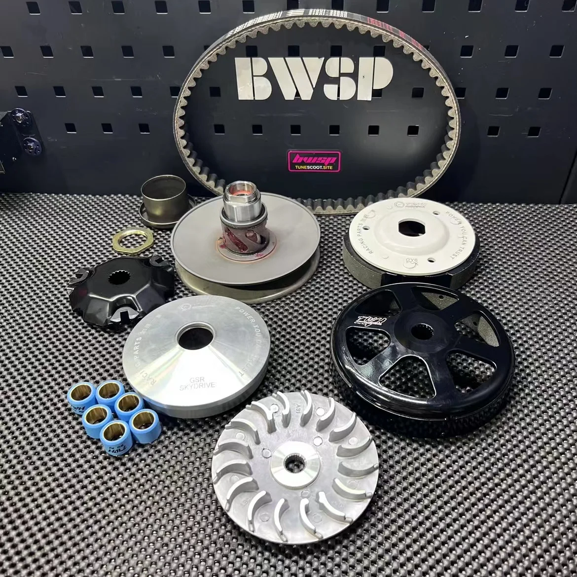 CVT Kit For ADDRESS V125 GSR125 GS125 Racing Transmission Upgrade Perfomance Clutch Variator Belt Rollers BWSP Tuning Set