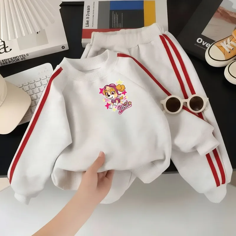 PAW Patrol Printed Spring  Grils Clothing Sets Kids Fashion Sport Hoodies and Long Pant Two Piece Set Child Casual Tracksuit New