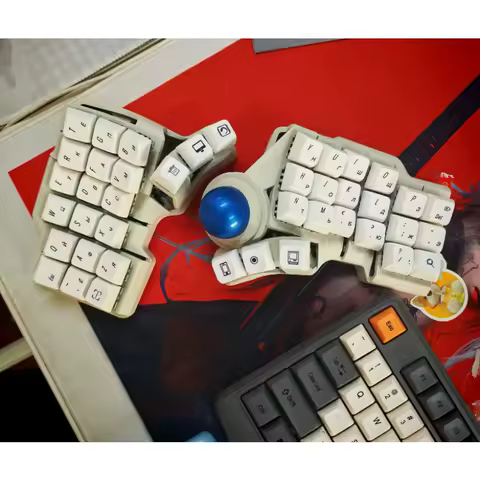 Charybdis 3X6 Split Ergonomic Keyboards with Integrated Trackball Custom ZMK Hot-swap Wireless Mechanical Keyboard for PC Gaming