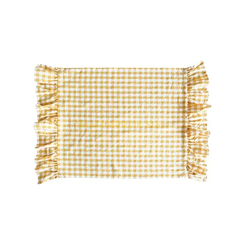 Cotton Kitchen Tea Towel with Gathered Trim, Dish Cloth for Dish Drying, Cup Wiping, Counter Care and Dining Use best sale