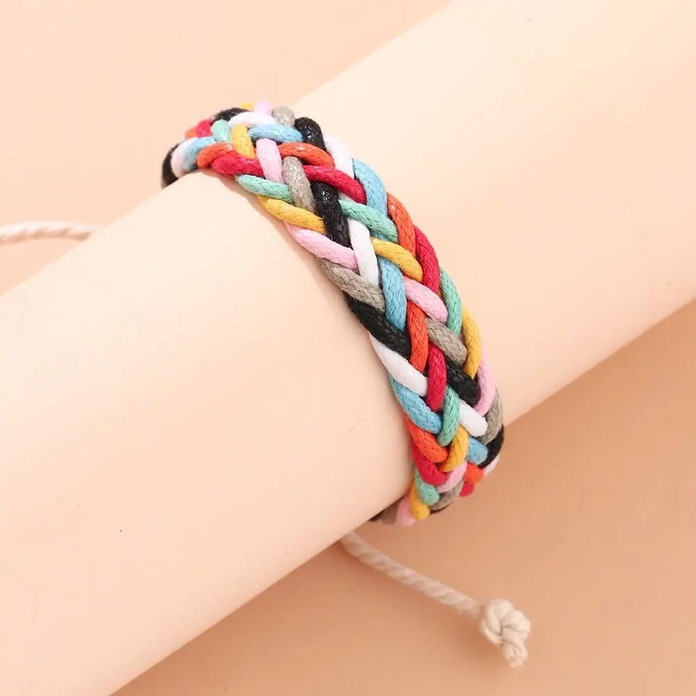 Adjustable Woven Bracelet Bohemian Chic Style Intricately Woven Design Braided Rope Bracelet Retro-Inspired Stylish Hand Chain