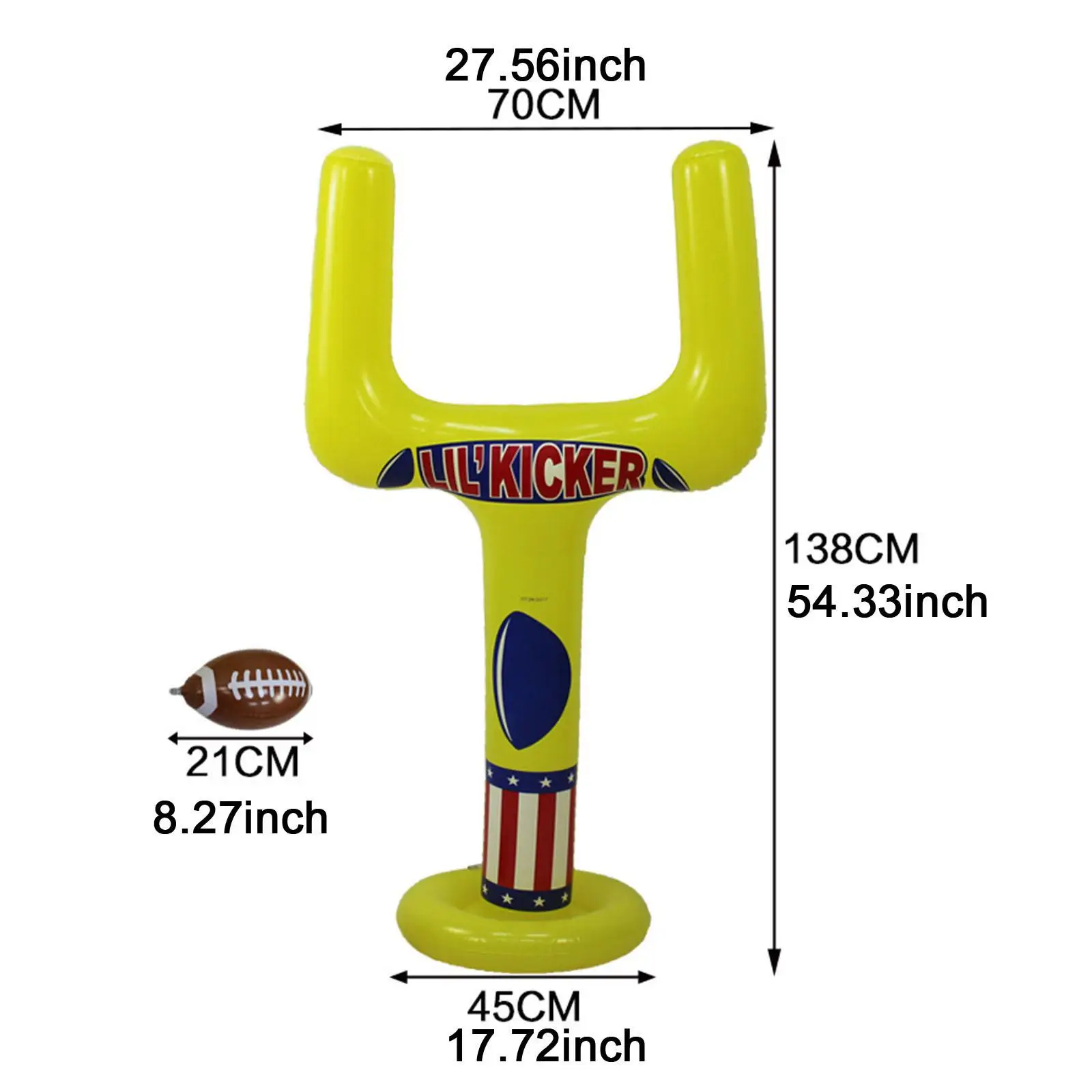 Juego de fútbol inflable, poste de portería con pelotas para práctica al aire libre para juego