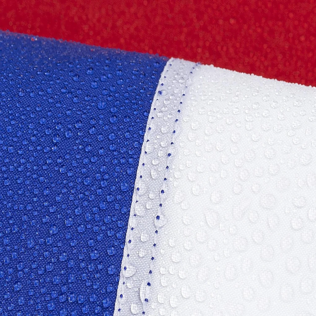 FLAGLINK 90x150 CM Double Sided Heavy Duty 210D Nylon French National Country Flags with Sewn Stripes 4 Stitch He