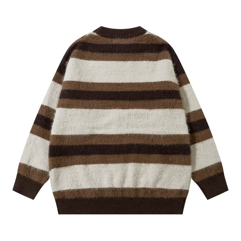 2025 NIEUWE Hip Hop Trui Unisex High Street Vlinder Geborduurde Gebreide Trui Mannen Vrouwen Losse Truien Y2K