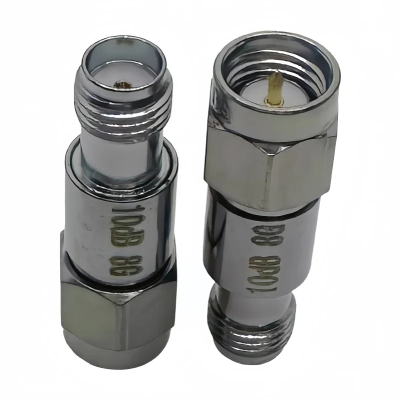1Pcs SMA Attenuators 2W DC-8GHz Coaxial Fixed Attenuators 1dBi 3dBi 5dBi 10dBi 20dBi 30dBi 50dBi 60dBi Frequency SMA Connectors
