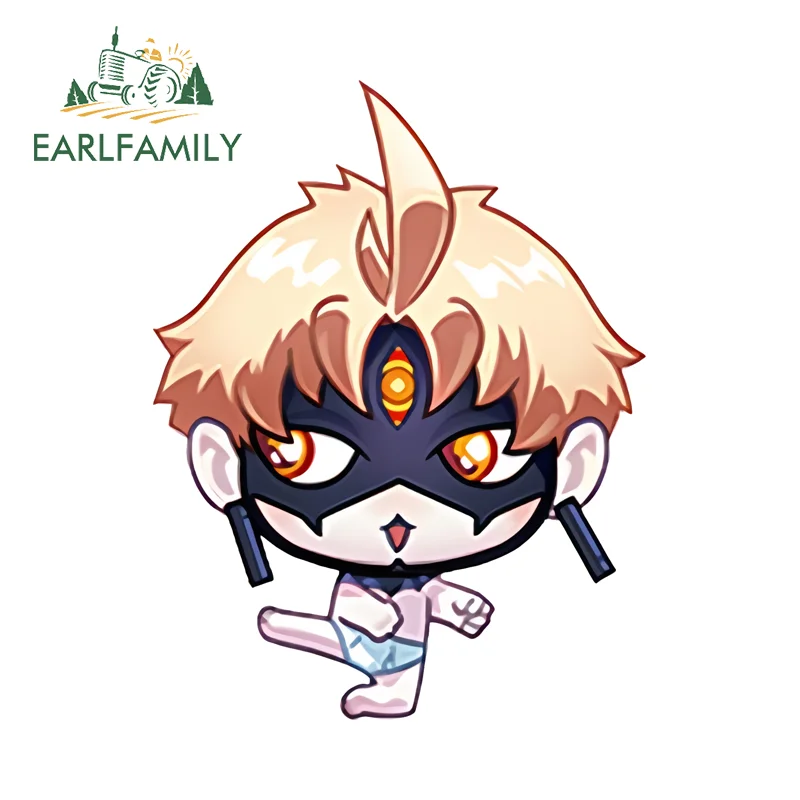 

EARLFAMILY Chibi Anime Characters Car Stickers Graffiti Enjōji Jin Turbo Granny Decal Kawaii Windshield Waterproof Sunscreen