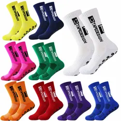 Anti-slip Football Socks Men Women Non-slip Soccer Basketball Tennis Sport Socks Grip Cycling Riding Socks 38-45