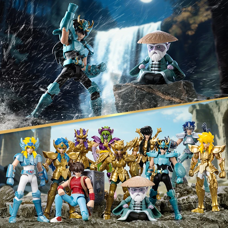 Figurki Blokees V1 V2 Oryginalne Saint Seiya Wersja Galaktyczna Camus Hoyoga Shiryu Pegasus Nachi Anime Model do Składania Zabawki Prezent