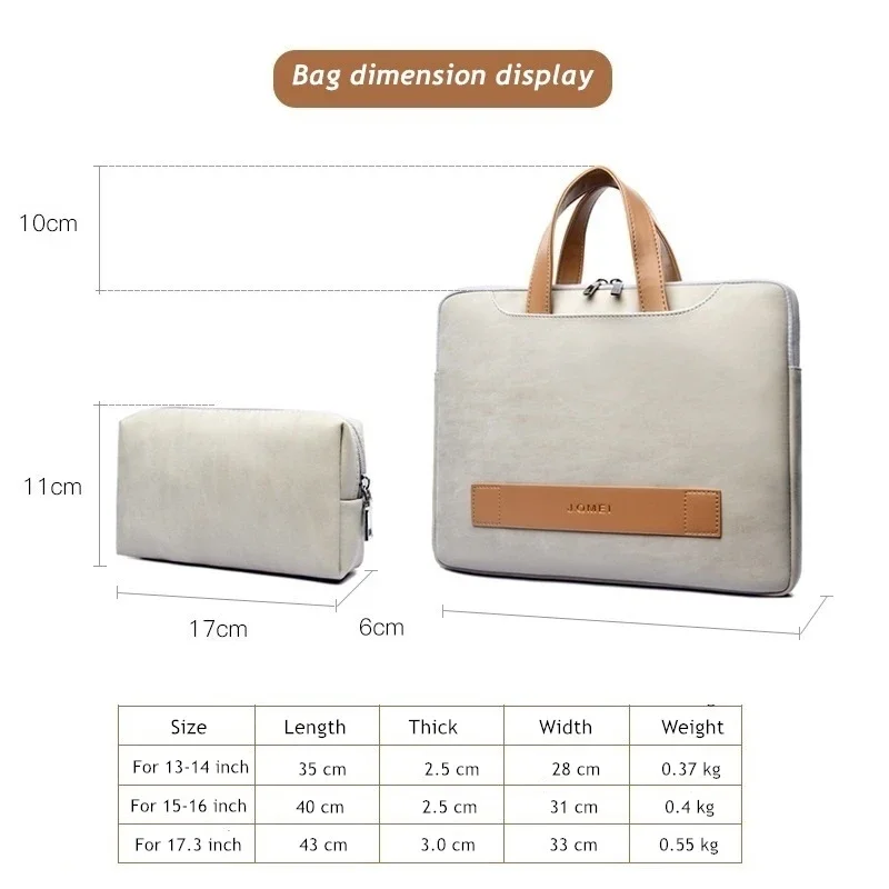 Laptoptasche für MacBook Air Pro 16, Notebook-Hülle, Hülle, HP, Huawei, Lenovo, Dell 13,3 14 15,6 Zoll, Schultertasche, Aktentaschen – Detail 1