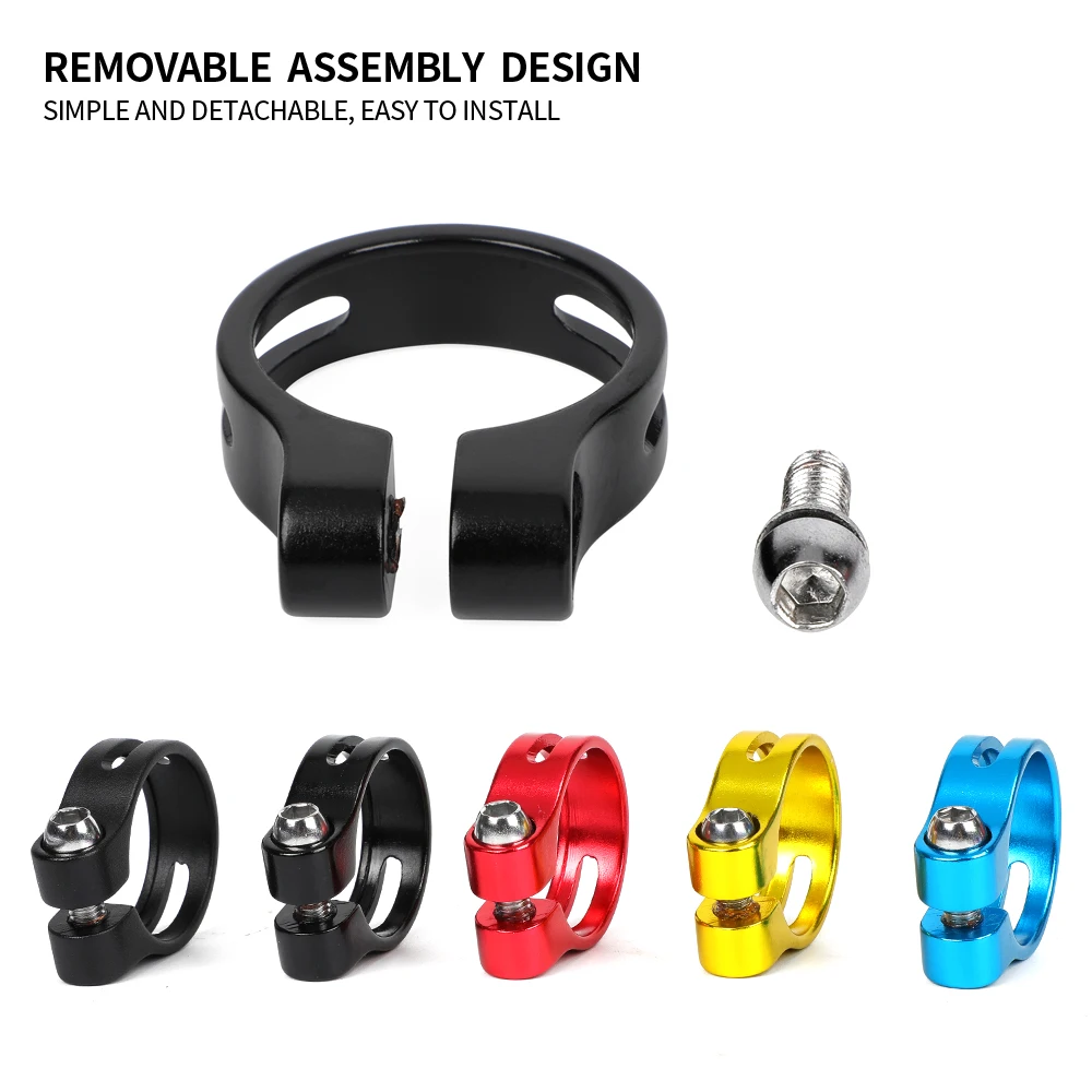 OUO Bicycle Seat Post Clamp For 25.4/27.2/28.6/30.9/31.6mm Seatpost Clip Ultralight Aluminum Bike Seat Pipe Stopper Bicycl Parts