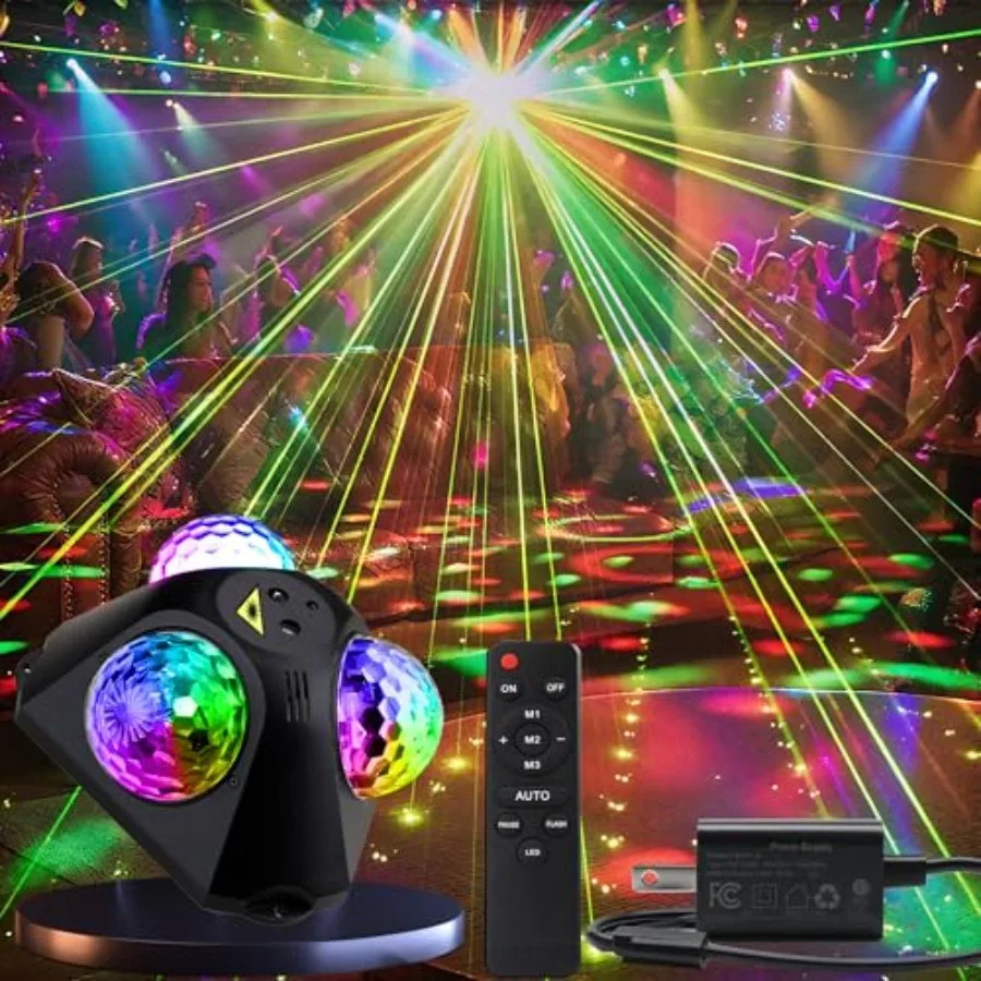 

Disco Ball Party Lights Indoor Outdoor Dj Lights Disco Ball Decor Party Strobe Light for Parties 3 Disco Balls Sound Activated