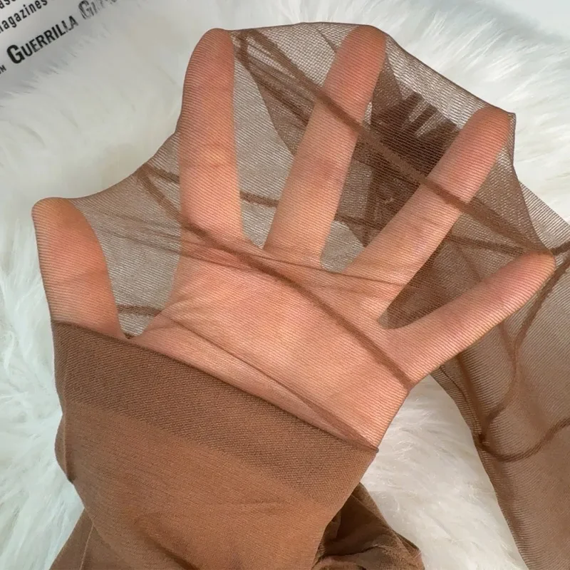 Women Sexy Irregular Striped Tights Semi-sheer Footed High Stockings Pantyhose Y2k Girls High Waist Body Pantyhose Black Brown