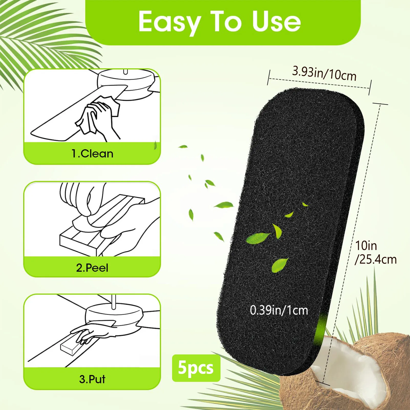 Ceiling Fan Carbon Air Filters Efficient Filtration Free Breathe Filters Absorb Dust  Pet Dander