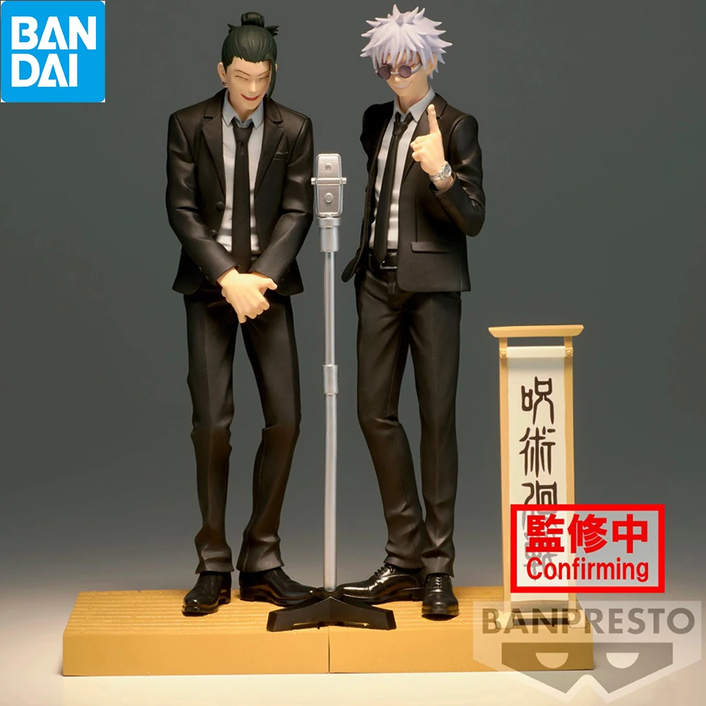 

In Stock BANDAI Banpresto Jujutsu Kaisen Gojo Satoru Geto Suguru Suit Ver. Collectible Anime Figure Model Toys Gift 15CM Doll