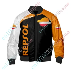 Repsol Jackets For Men's Clothing Thick Coats Harajuku Parkas Windbreaker Techwear Baseball Uniform Bomber Jacket Custom Logo