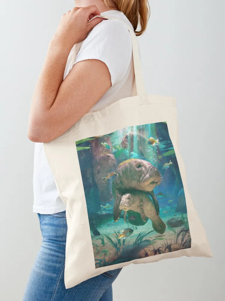 

Manatee Tote Bag ecological bags tote bag men's canvas tote bags Women's shopper