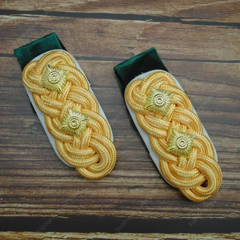 WWII WW2 German General HEER Insignia Epaulettes Epaulet Rank Shoulder Boards Mark Knot Badge Army Military Performance Decor view 2