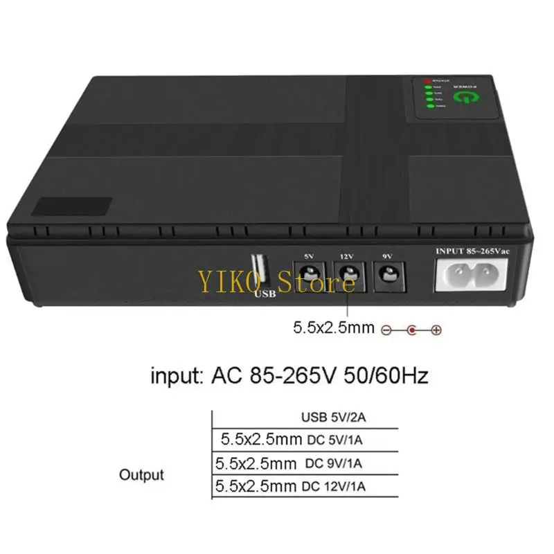 K32C 10400mAh UPS صغير محمول 5 فولت/9 فولت/12 فولت مصدر طاقة غير منقطع لجهاز توجيه واي فاي سعة كبيرة محول الطاقة الاحتياطية