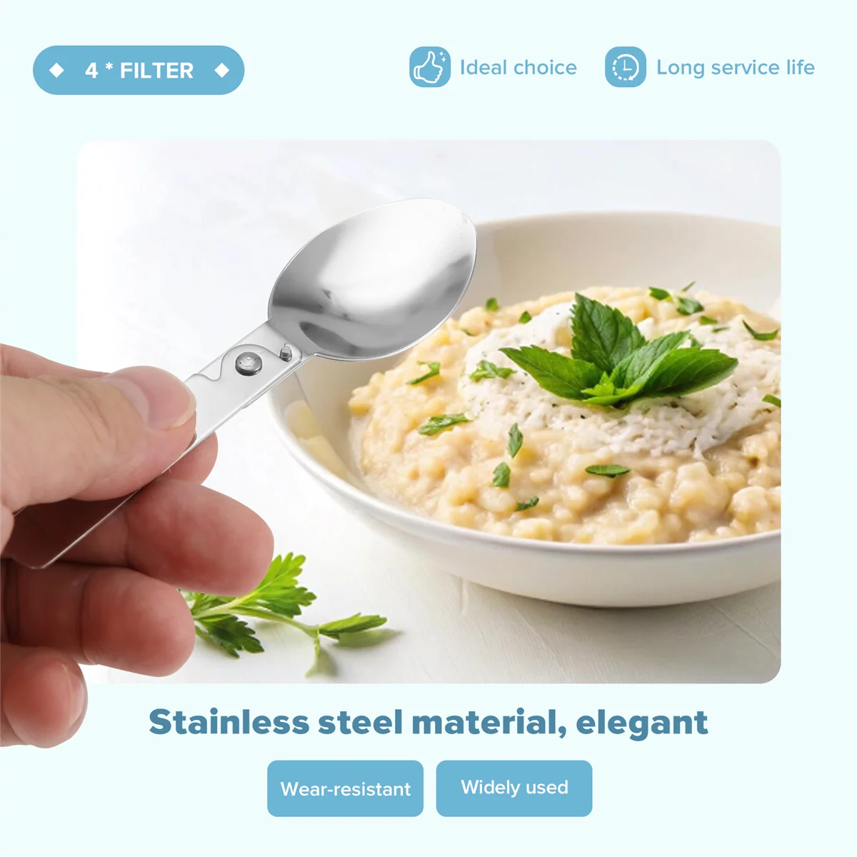 新しい折りたたみ小さなスプーン折りたたみ大さじポータブル食器屋外キャンプ食器ステンレス鋼ポータブル食器