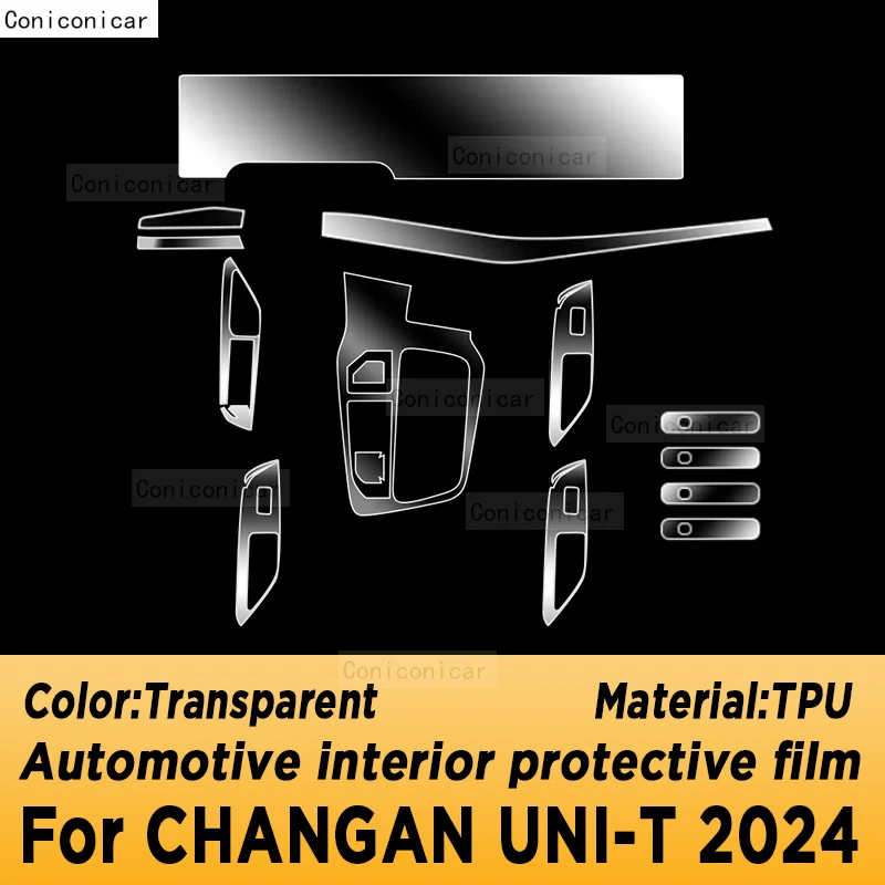 For CHANGAN UNI-T 2024 unit Gearbox Panel Navigation Screen Automotive Interior TPU Protective Film Anti-Scratch Accessorie