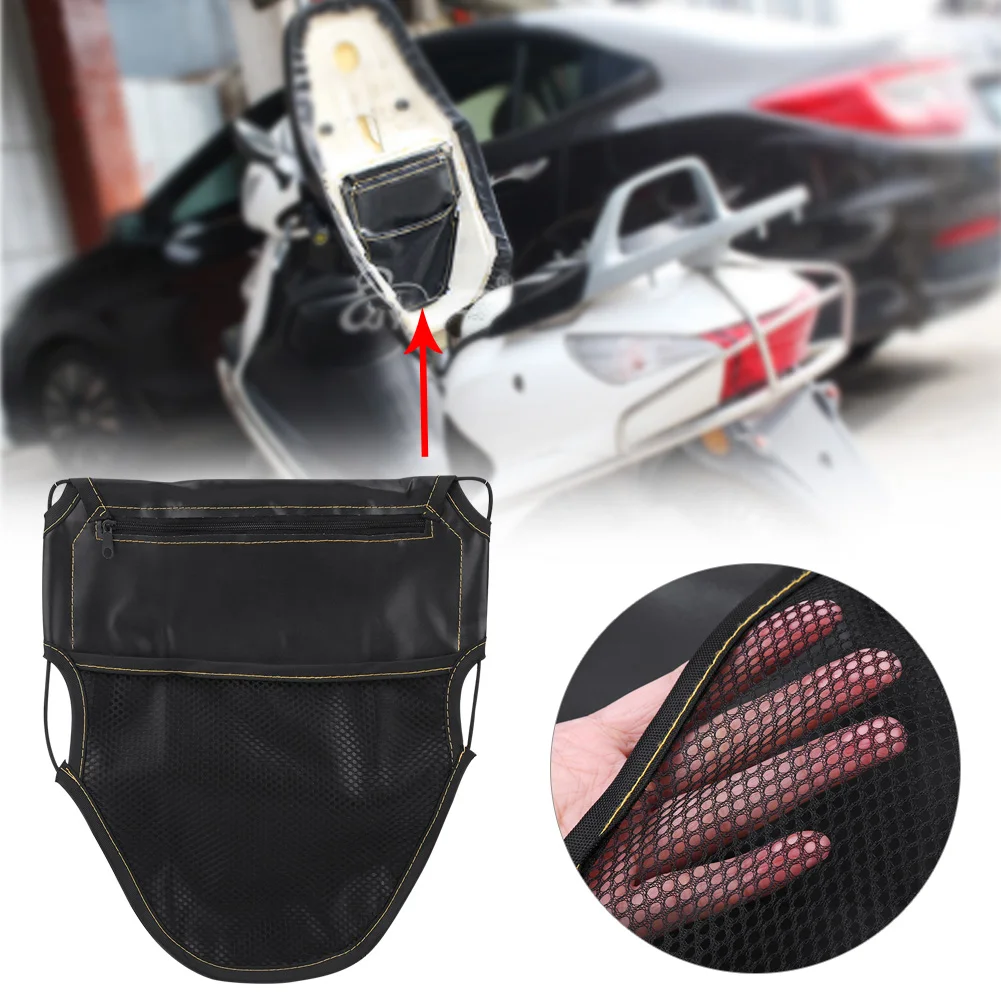 PU Leather Motorcycle Scooter Under Seat Storage Pouch Bag Organizer