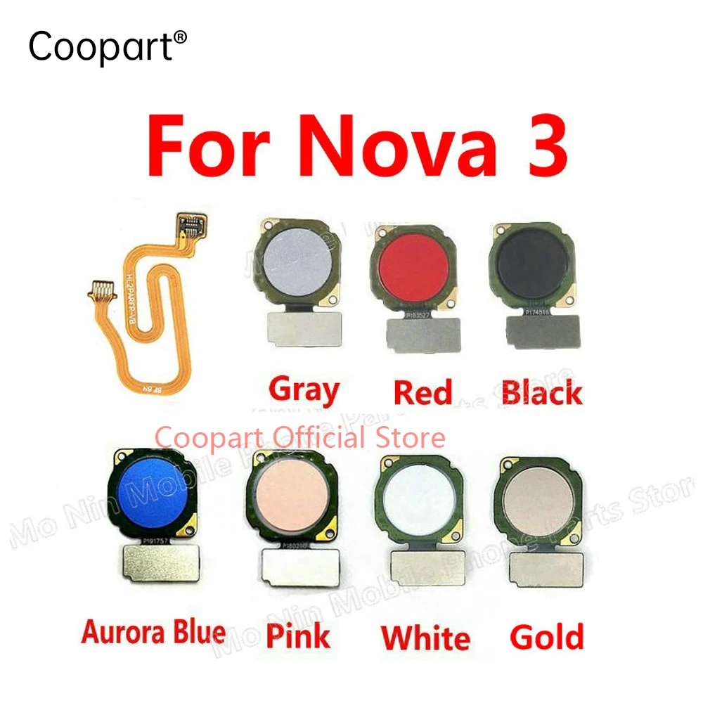 For Huawei Nova 3 Touch ID Fingerprint Sensor Scanner Connector Home Return Button Key Flex Cable