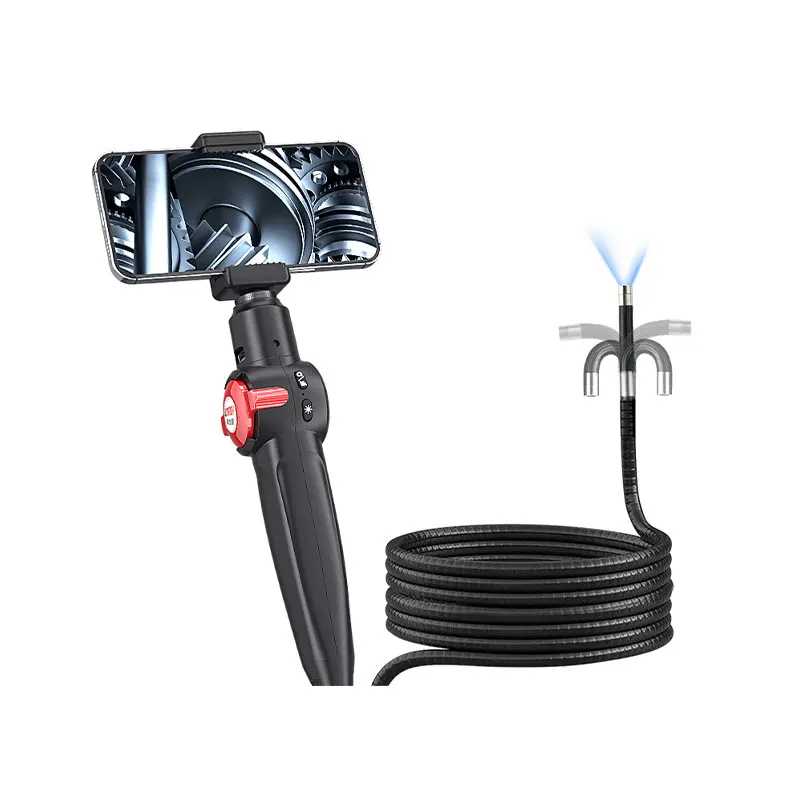 

Endoscope 360 degree rotatable bend high definition camera waterproof car maintenance cylinder carbon deposition probe endoscope