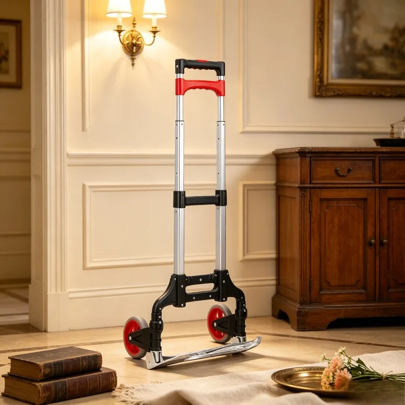 Easy brand outdoor trolley folding portable pull goods aluminum alloy trolley car household truck express small trailer