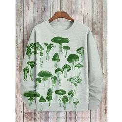 New Men's Sweatshirts Autumn Fashion Men's 3D Plant Graphic Print Long Sleeve T-Shirt Oversized O Neck Men's Hoodie Tops