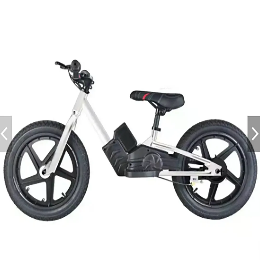 200W21V Electric Kids Balance Bike  Children Bicycle 16 Inch Colored Steel Bead Training Bike 5-12 years old