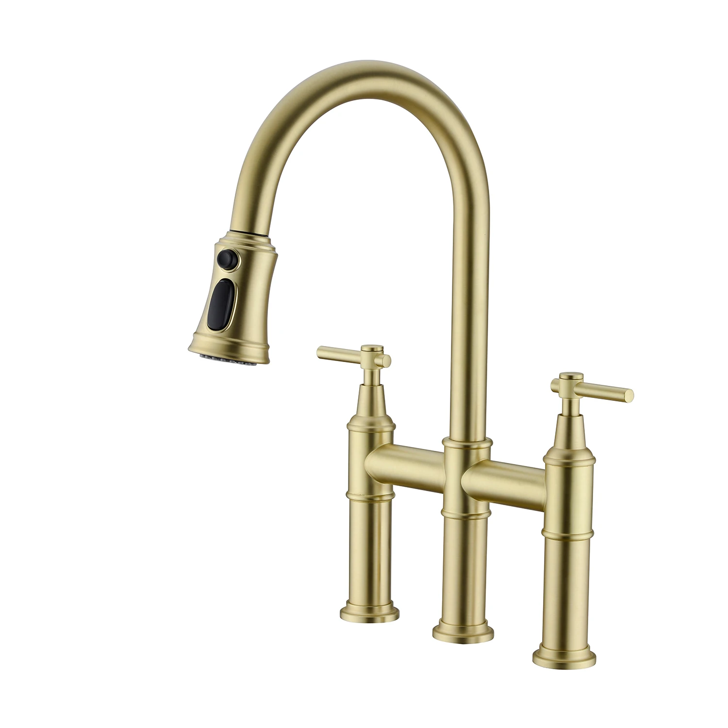 Kitchen Sink Faucet 304 Stainless Steel Hot And Cold Rainfall Kitchen Sink Water Taps Pull Out Spray Kitchen Sink Faucet golden