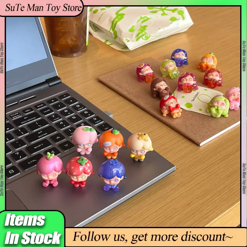 

Original Kokosa Fruit Party Series Blind Box Cute Flocked Mini Collectible Dolls Desk Ornament Decoration Toy Girl Birthday Gift