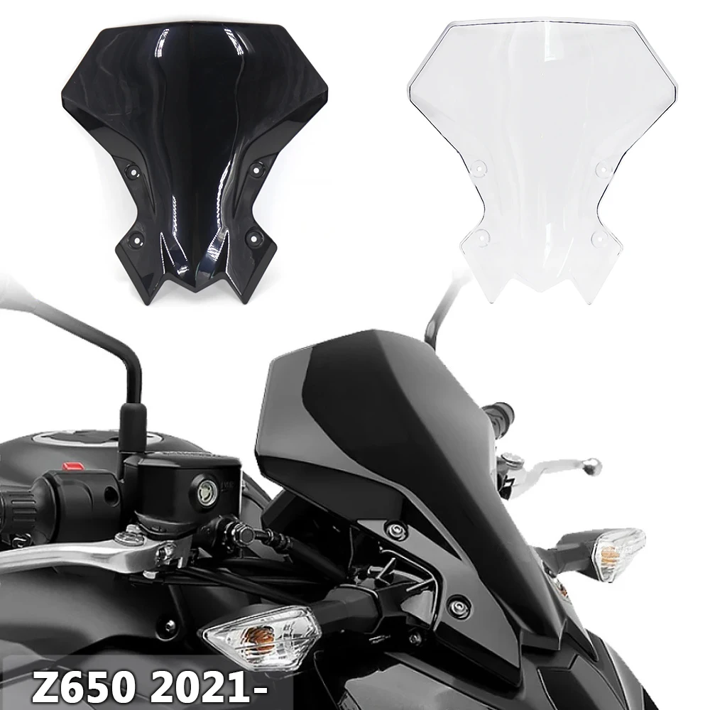 

NEW Motorcycle Windscreen Windshield Baffle Air Wind Deflectors Wind Protection For KAWASAKI Z650 Z 650 2021 2022