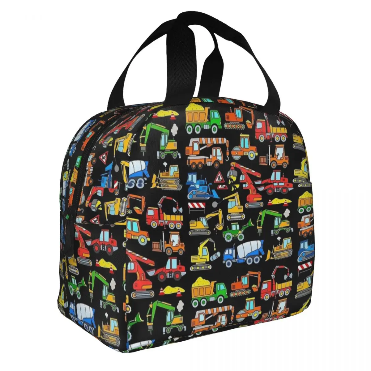 Excavator Design For Kids Construction Truck Insulated Lunch Bags Cooler Bag Lunch Container Leakproof Tote Lunch Box Food Bag