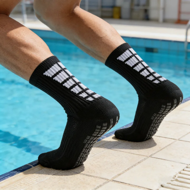 Towel Bottom Grip Socks Breathable For Men Women Athletic Running Tennis Soccer