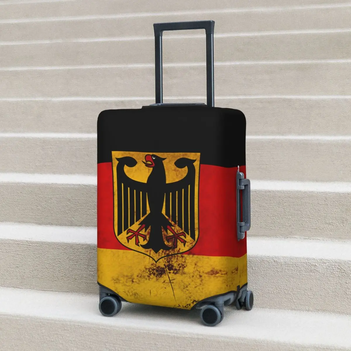 

Винтажный чехол для чемодана с немецким флагом и федеральным орлом, полезные принадлежности для путешествий, защиты багажа и поездок на круизах.