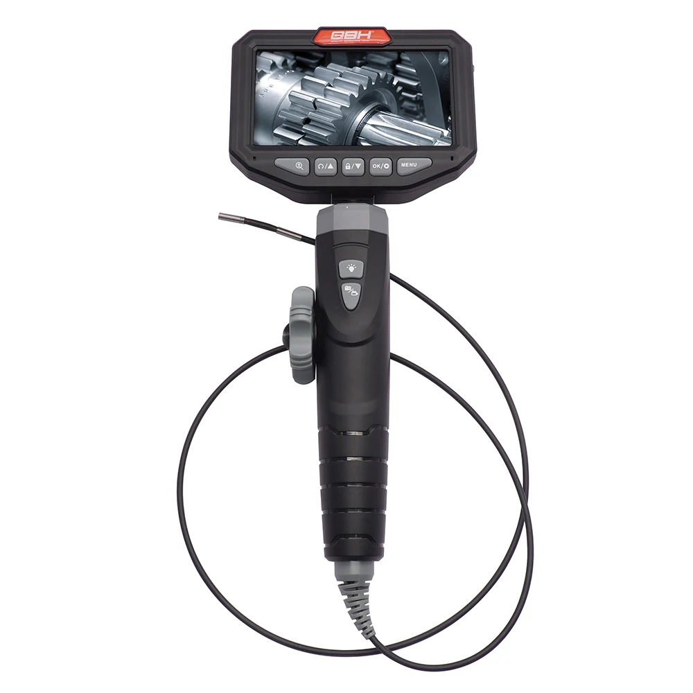 Ultra Slim Snake Camera Industrial Borescope For Automotive NDT Inspection With 2-Way Articulating Controller