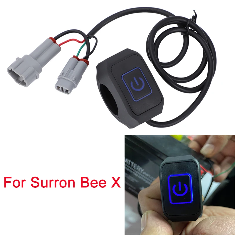 

Blue Light IP65 Waterproof Modified Headlight Switch with Plug Accessories Plug and Play for Sur-Ron Surron Bee X